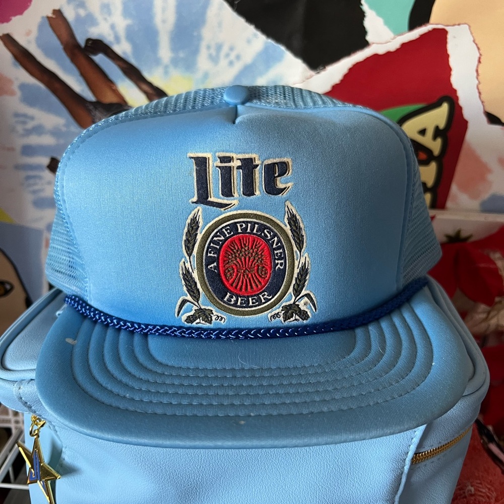 Vintage Miller Lite Trucker Style Snapback Hat